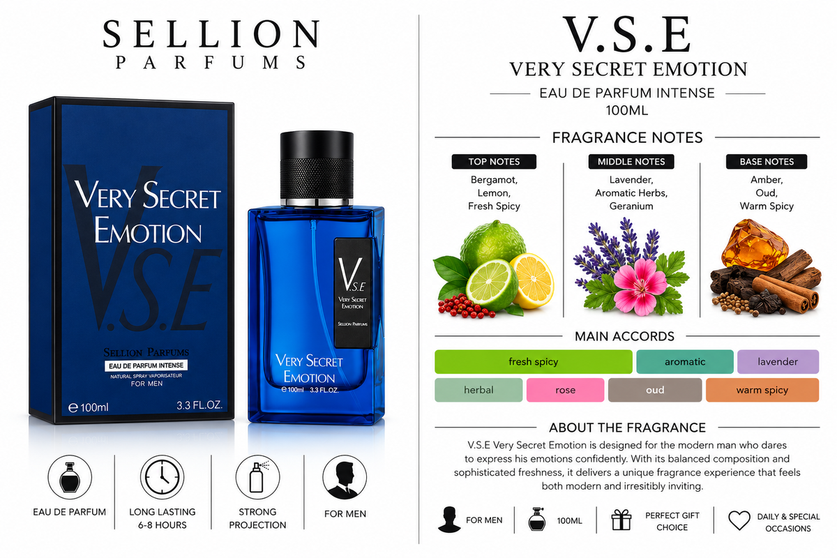SELLION Parfum Very Secret Emotion (V.S.E) EDP 100ML