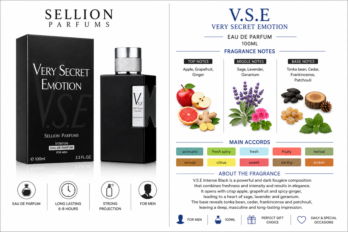 SELLION Parfum Very Secret Emotion (V.S.E) EDP 100ML