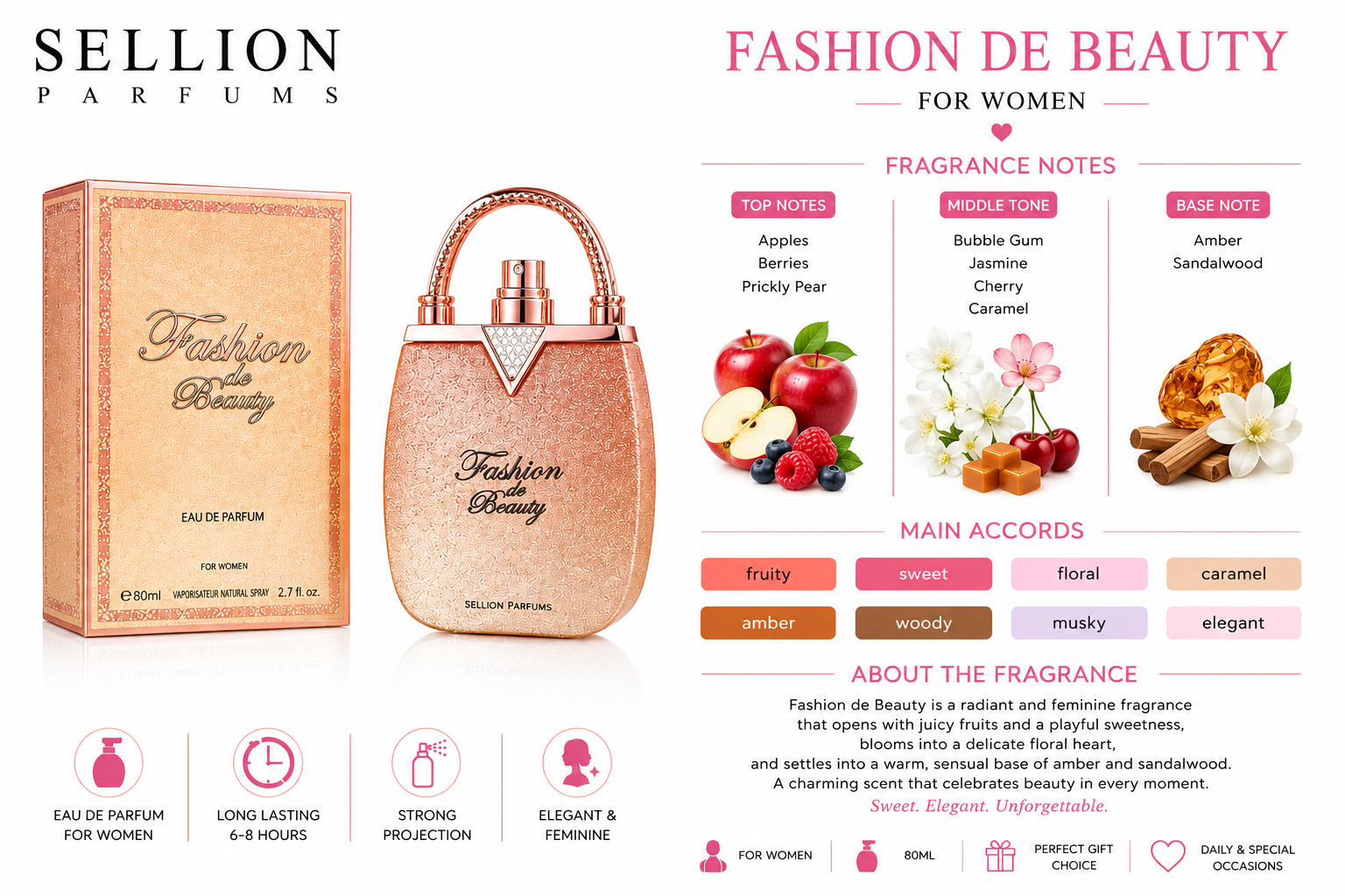 SELLION Parfum Fashion De Beauty EDP 80ML