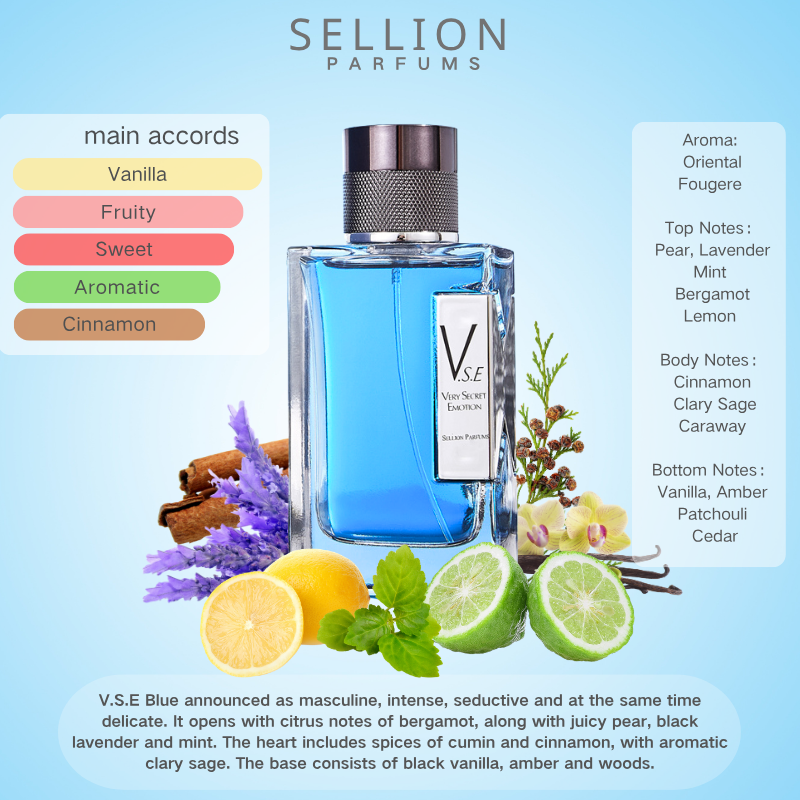 SELLION Parfum Very Secret Emotion (V.S.E) EDP 100ML - Men and Women Perfume