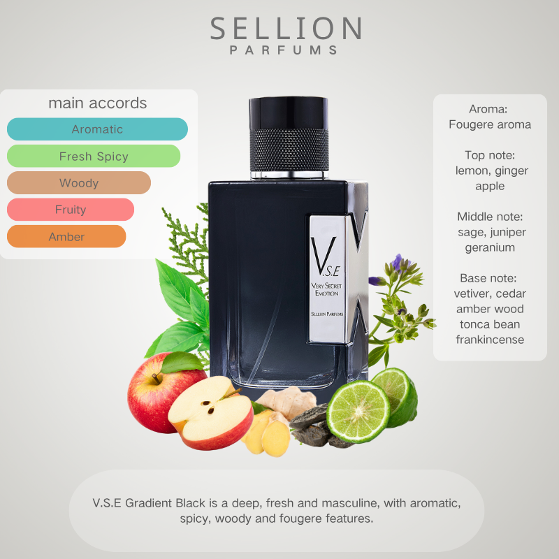 SELLION Parfum Very Secret Emotion (V.S.E) EDP 100ML - Men and Women Perfume