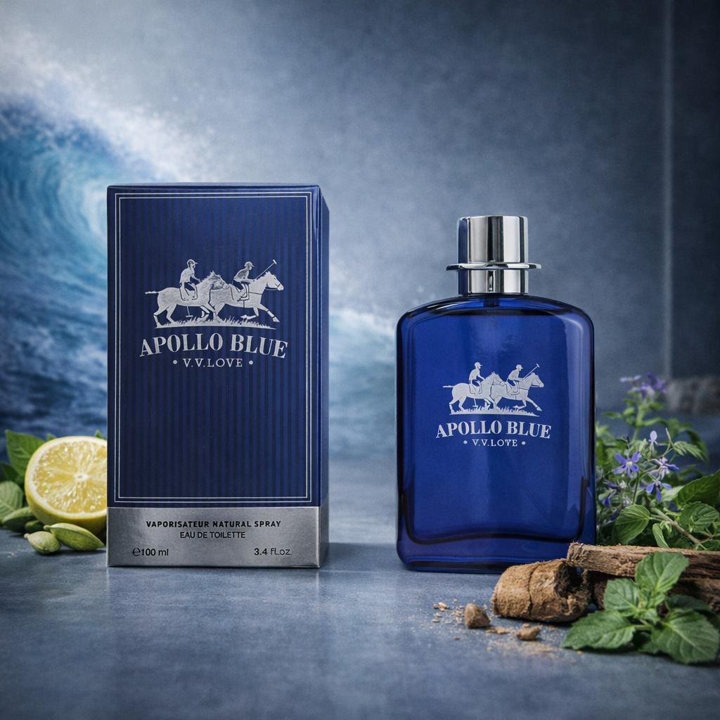 PANDAEYES Parfum Charm Blue, Deep Sea, Apollo EDP 100ML - Men Perfume Combo Set