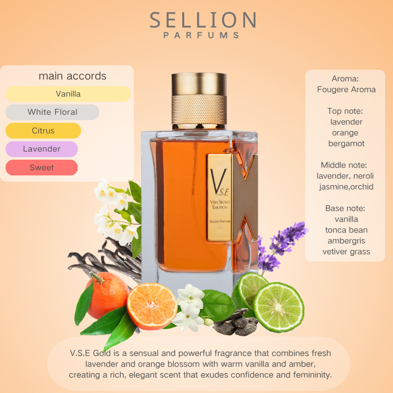 SELLION Parfum Very Secret Emotion (V.S.E) EDP 100ML - Men and Women Perfume
