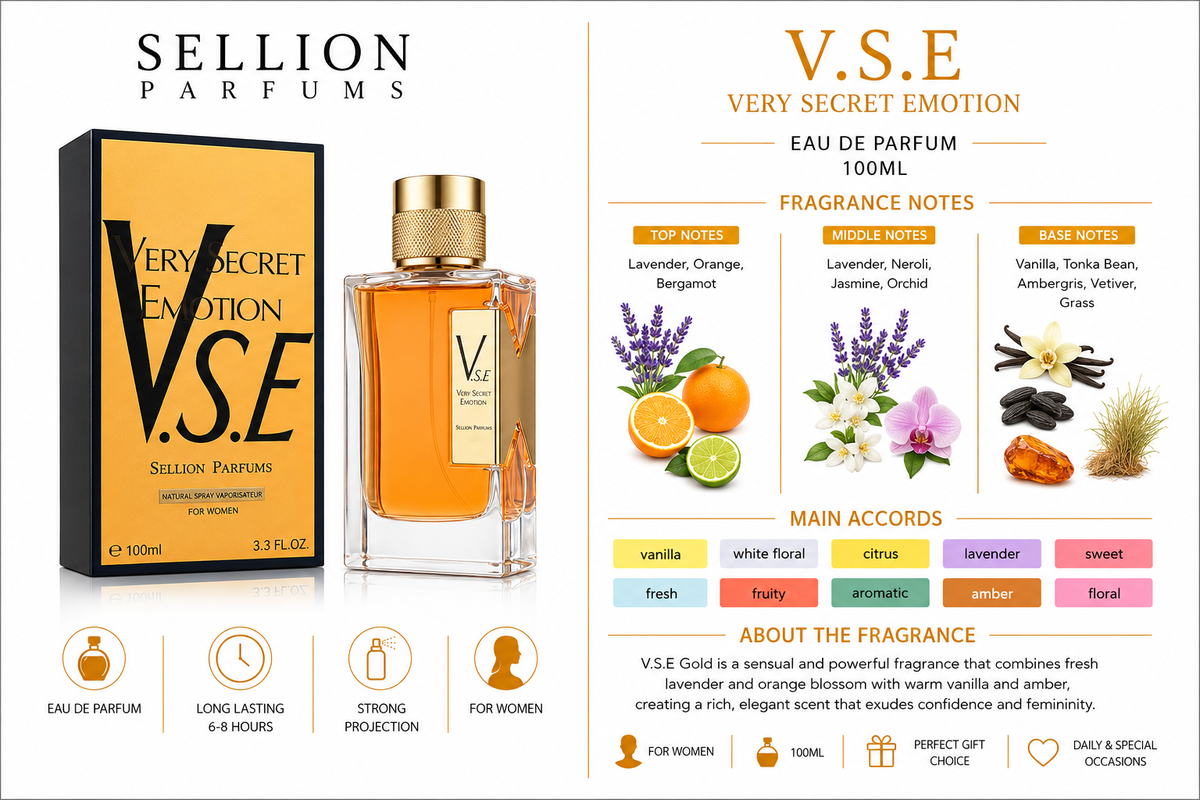 SELLION Parfum Very Secret Emotion (V.S.E) EDP 100ML
