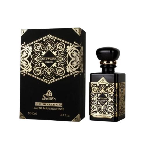 SELLION Parfum Artwork Black, Sunrise Black, Qaawah (30ML), Coconut Bodymist EDP 100ML - Men Perfume 4IN1 Combo Set