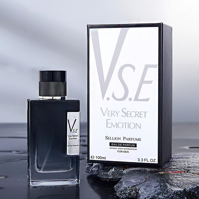 SELLION Parfum Very Secret Emotion (V.S.E) Gradient Black, Intense Black, Deep sea, Peach Bodymist EDP 100ML - Men Perfume 4IN1 Combo Set