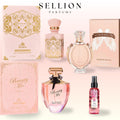 SELLION Parfum Artwork Marshmallow, Volitation Pink, Beauty Me, Rosey Bodymist EDP 100ML - Women Perfume 4IN1 Combo Set