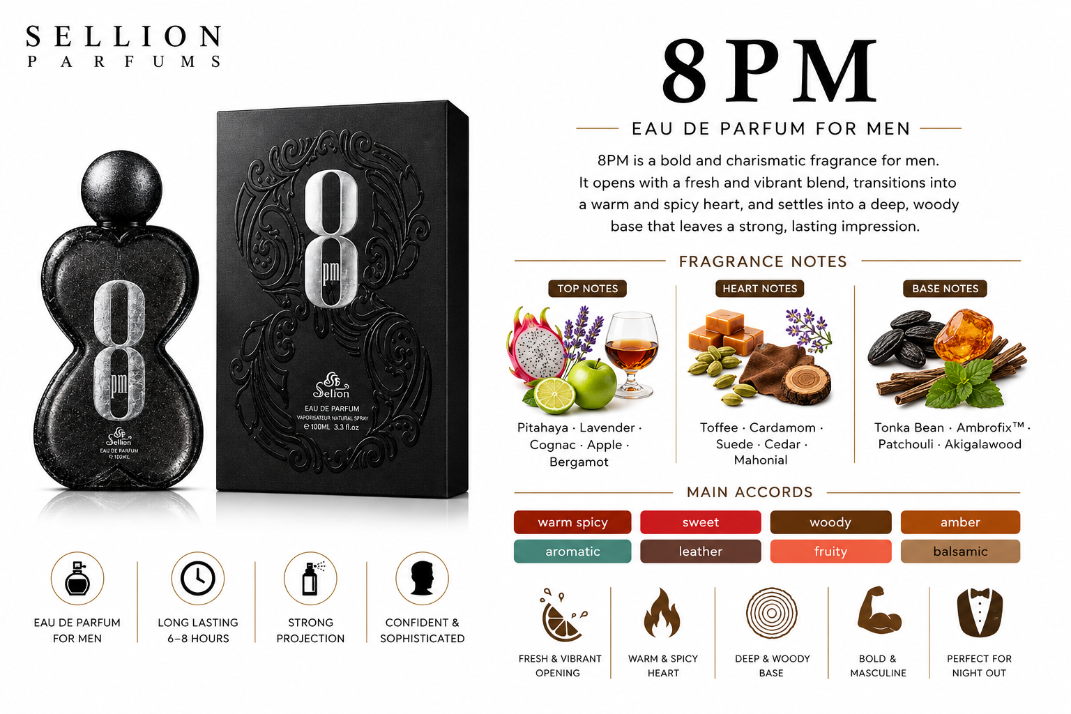 SELLION Parfum 8PM EDP 100ML