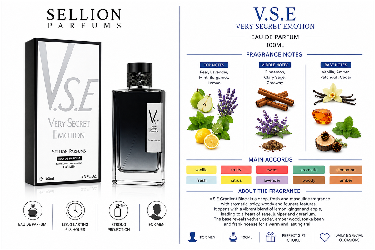 SELLION Parfum Very Secret Emotion (V.S.E) EDP 100ML