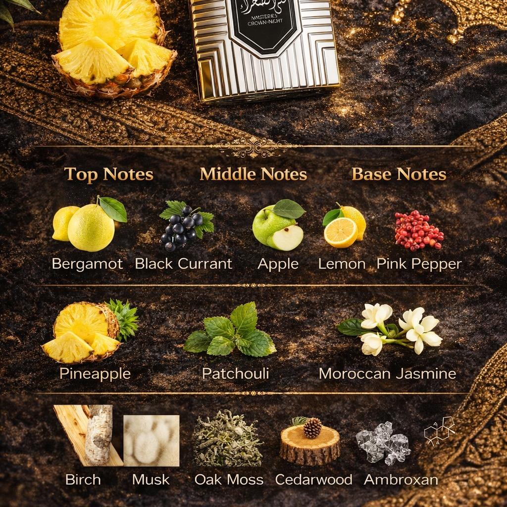 Parfum Qawafi Mysteries Crown-Night EDP 100ML - Men Perfume