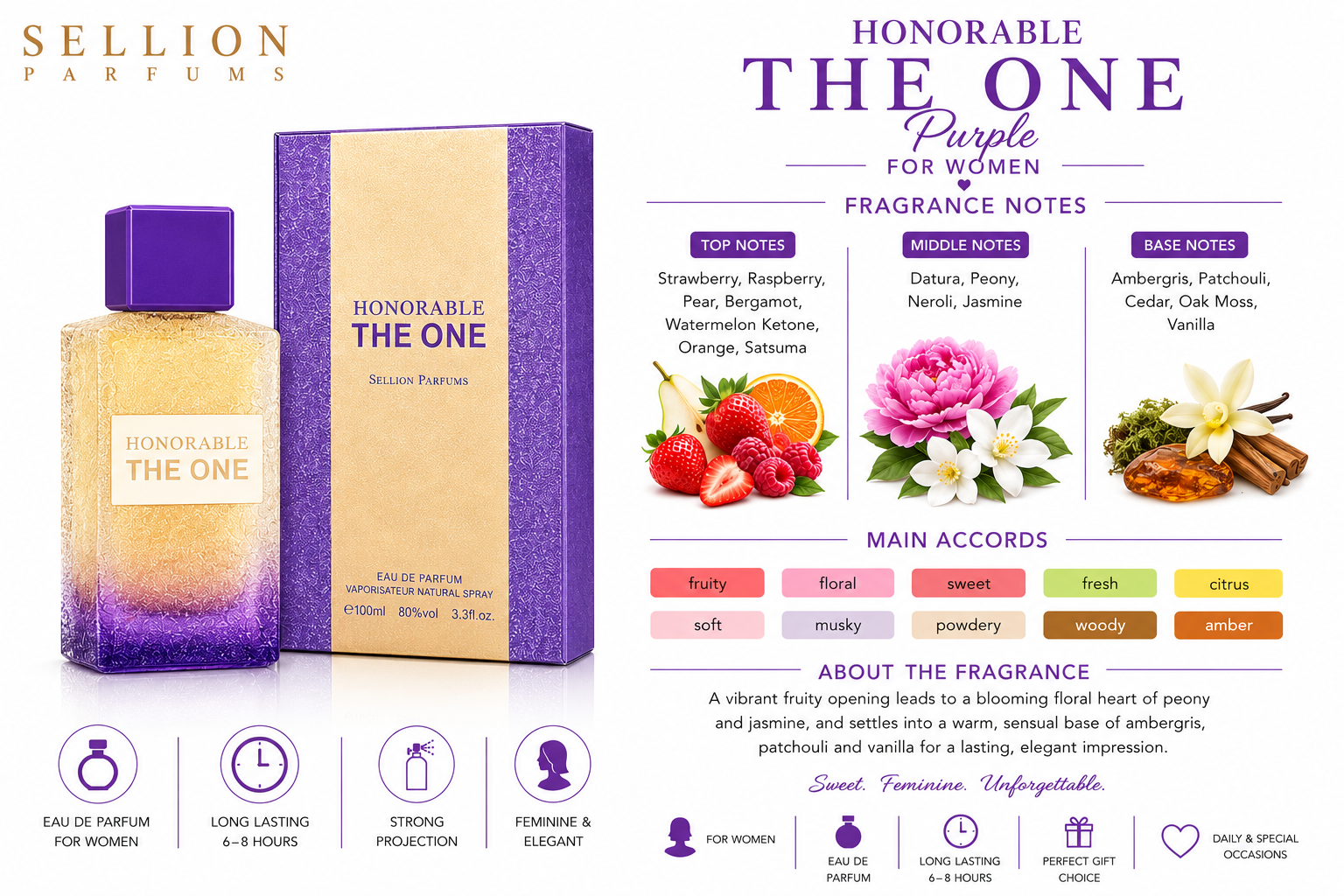 SELLION Parfum Honorable The One EDP 100ML
