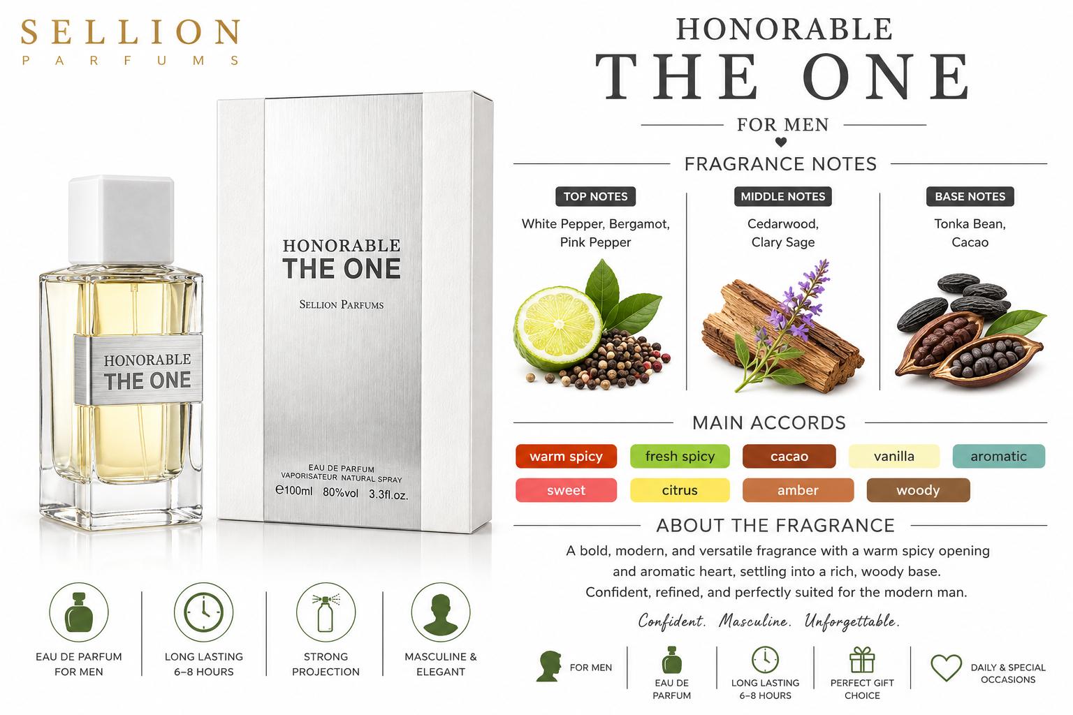 SELLION Parfum Honorable The One EDP 100ML