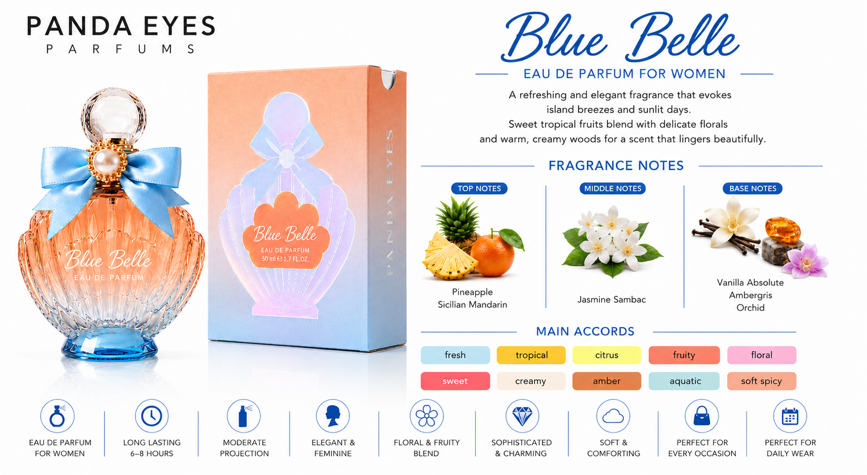 PANDAEYES Parfum Blue Belle EDP 50ML