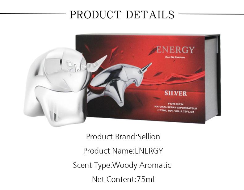 SELLION Parfum Energy Silver EDP 75ML - Men Perfume